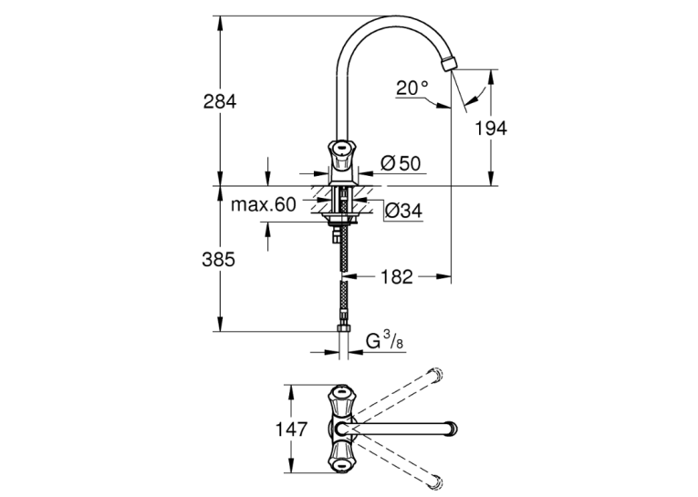 Змішувач для кухні Grohe Costa L 31831001