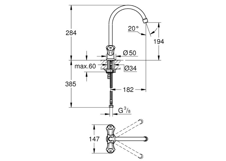 Смеситель для кухни Grohe Costa L 31831001