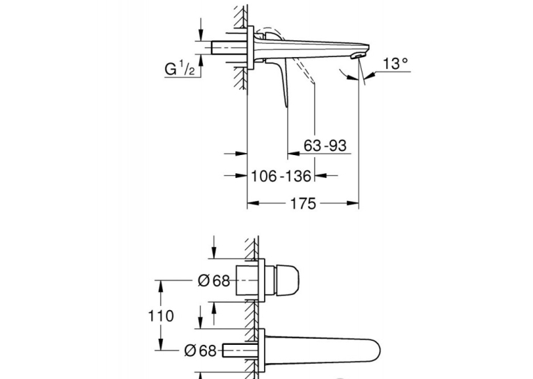 Змішувач для раковини Grohe EuroEco 2023 24274001