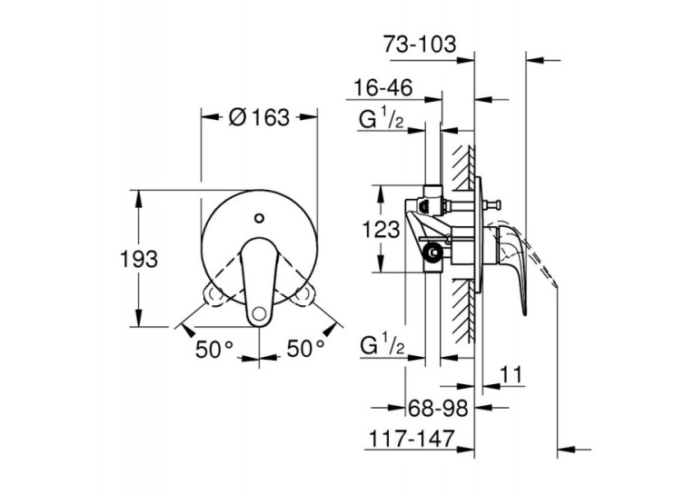 Змішувач для душу GROHE EuroEco 2023 32747001