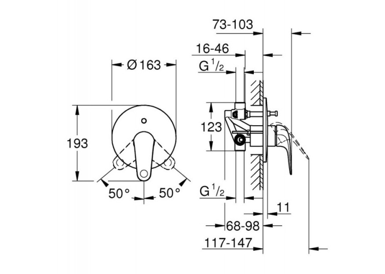 Змішувач для душу GROHE EuroEco 2023 32747001