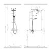  Душова система Hansgrohe Crometta E 240 1jet Showerpipe з термостатом 27271000