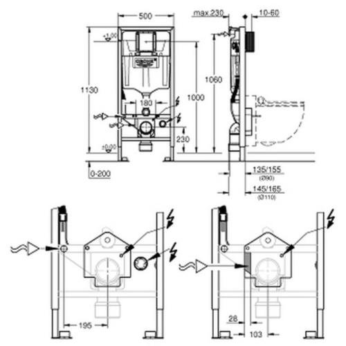 Инсталляция GROHE Rapid SL 39112001