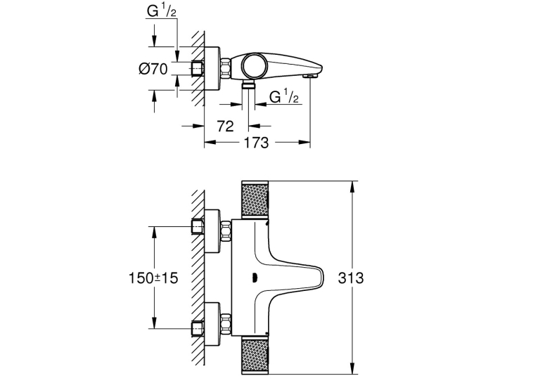 Термостат для ванни Grohe Grohtherm 1000 34779000