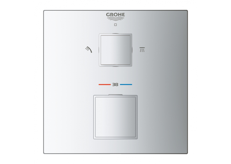 Внешняя часть смесителя на 2 выхода Grohe Grohtherm Cube, 24155000