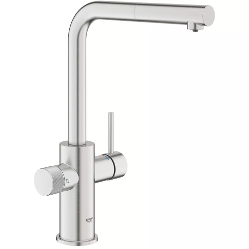 Змішувач для кухні Grohe Blue Pure Minta 30601DC0 для подачі технічної та фільтрованої води, супер сталь