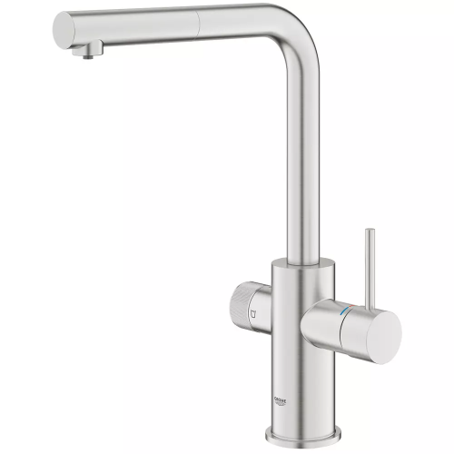 Змішувач для кухні Grohe Blue Pure Minta 30590DC0 для подачі технічної та фільтрованої води. Сталь