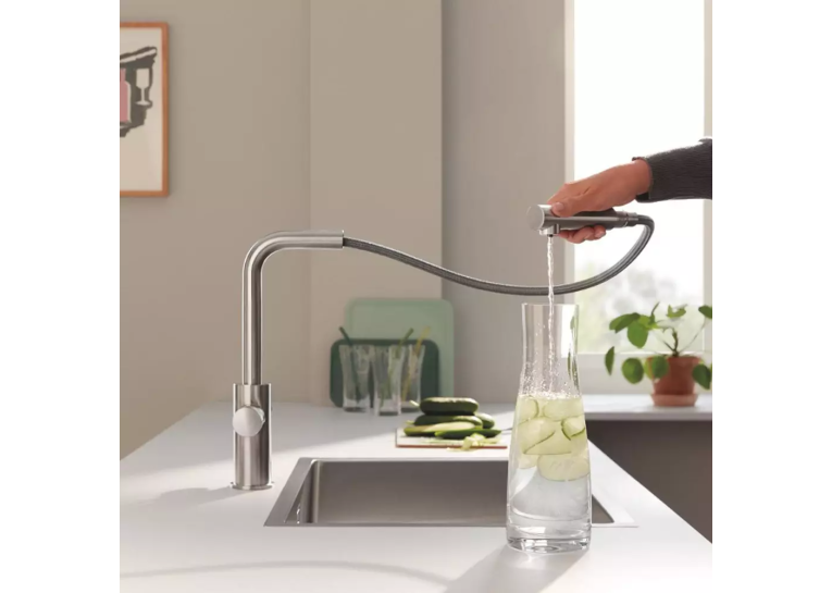 Змішувач для кухні Grohe Blue Pure Minta 30590DC0 для подачі технічної та фільтрованої води. Сталь