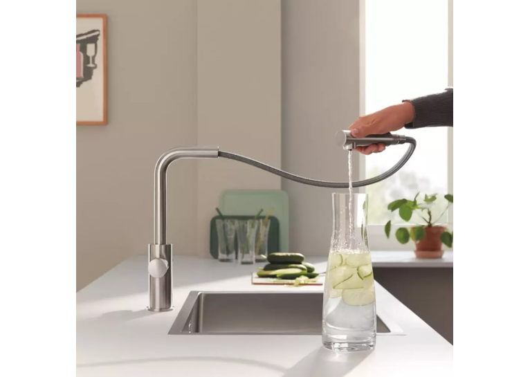 Змішувач для кухні Grohe Blue Pure Minta 30590DC0 для подачі технічної та фільтрованої води. Сталь