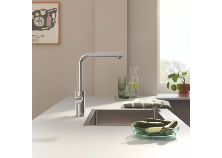 Змішувач для кухні Grohe Blue Pure Minta 30590DC0 для подачі технічної та фільтрованої води. Сталь