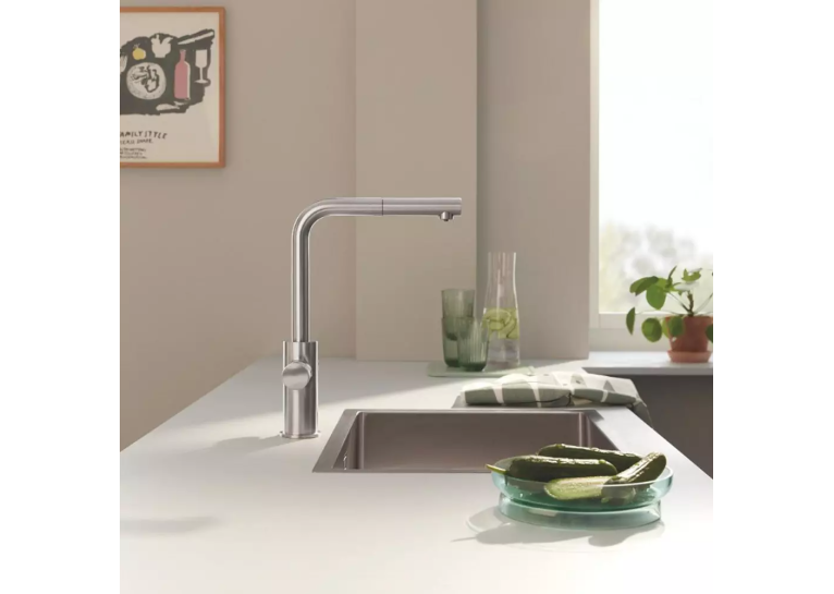 Змішувач для кухні Grohe Blue Pure Minta 30590DC0 для подачі технічної та фільтрованої води. Сталь