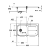 Кухонная мойка Grohe EX Sink K300 + смеситель Eurosmart (31565SD0) Сталь