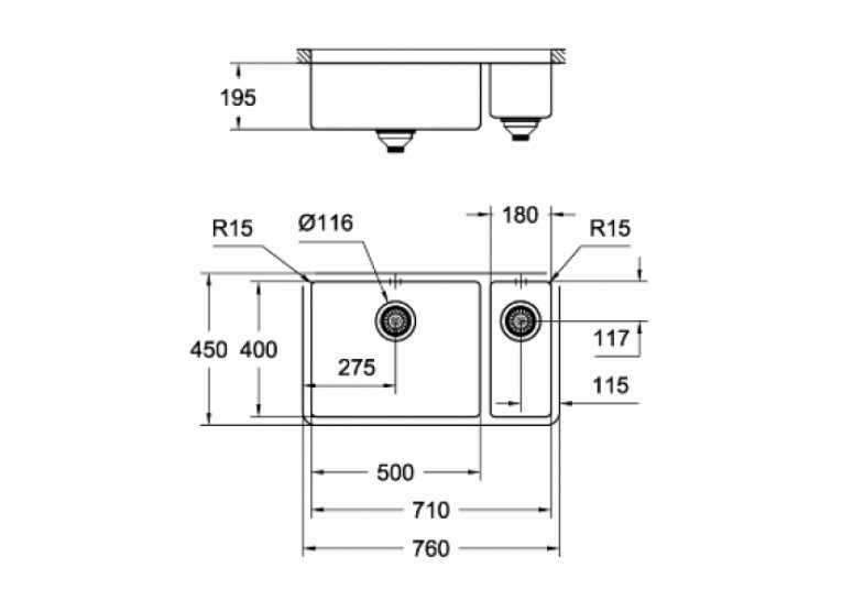 Кухонна мийка Grohe Sink K700U 31575SD0 Сталь