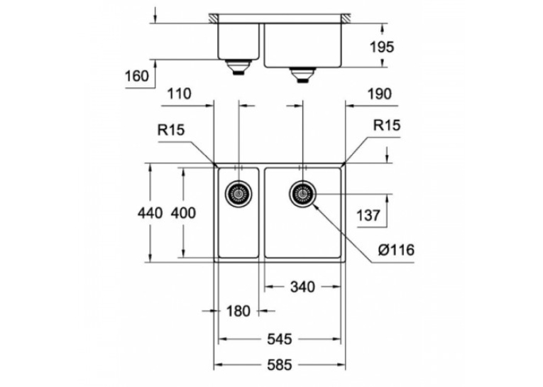 Кухонна мийка Grohe Sink K700U 31576SD0 Сталь