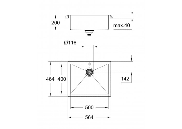 Кухонная мойка Grohe K700 31579SD0 Сталь