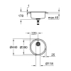 Кухонна мийка Grohe K200 31720SD0 Сталь