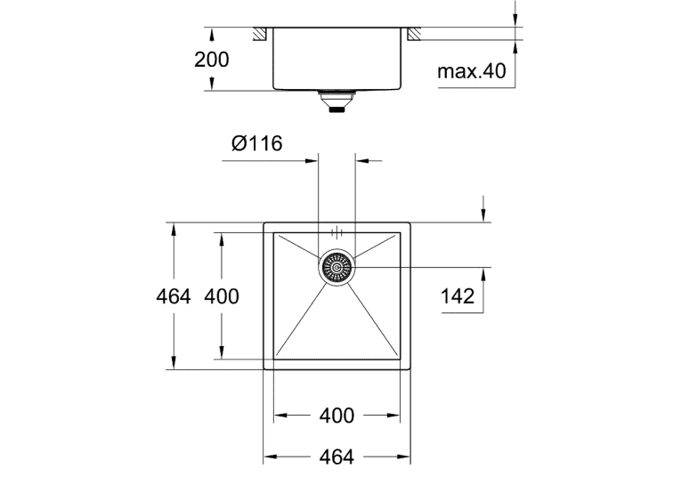 Кухонна мийка Grohe Sink K700 31578SD0 Сталь