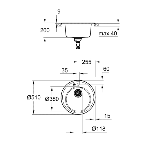 Кухонна мийка Grohe K200 31656AT0