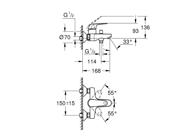 Смеситель для ванны Grohe QuickFix Swift 24335001
