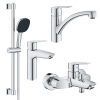 Комплект змішувачів для ванної кімнати і кухні Grohe QuickFix Start ColdStart UA202301KE