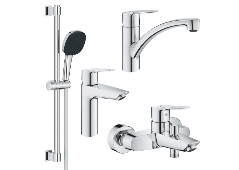 Комплект змішувачів для ванної кімнати і кухні Grohe QuickFix Start ColdStart UA202301KE