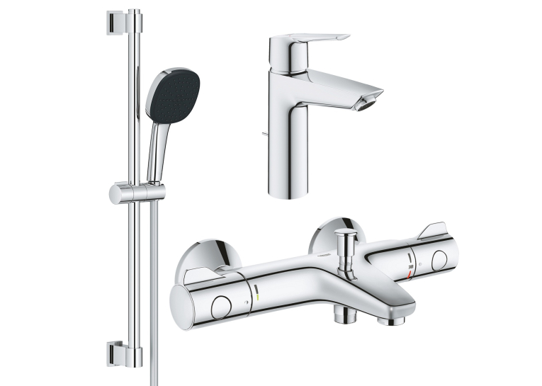 Комплект змішувачів для ванної кімнати з термостатом Grohe QuickFix Grohtherm&Start UA202304TS