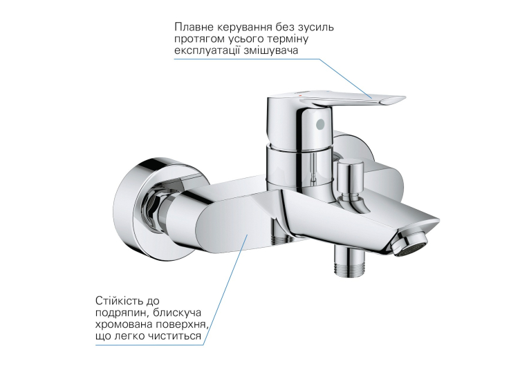 Комплект змішувачів з душовою системою Grohe QuickFix Start&Vitalio Start 250 Cube UA202305RM