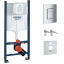 Инсталляционная система GROHE Rapid SL 3 в 1 + Клавиша смыва Grohe Skate Cosmopolitan 3884000G + 38732000