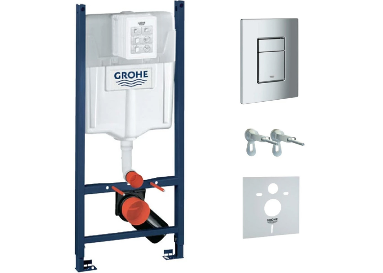 Інсталяційна система GROHE Rapid SL 3 в 1 + Клавіша змиву Grohe Skate Cosmopolitan 3884000G + 38732000