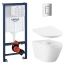 Инсталляция Grohe Rapid SL 38536001 с клавишей Skate Cosmopolitan (38732000) + подвесной унитаз Euro 102485SH00 с крышкой (102500SH00), UA38102SH0