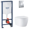 Комплект Solido 5-в-1: инсталляция Grohe Rapid SL 38536001 с клавишей Skate Cosmopolitan (38732000) + подвесной унитаз Bau 103860SH00, UA38103SH0