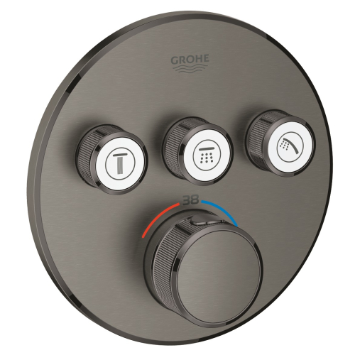 Зовнішня частина змішувача на 3 виходи Grohe Grohtherm SmartControl 29121AL0 Графіт матовий