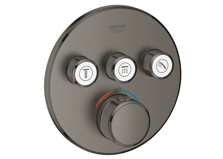 Зовнішня частина змішувача на 3 виходи Grohe Grohtherm SmartControl 29121AL0 Графіт матовий
