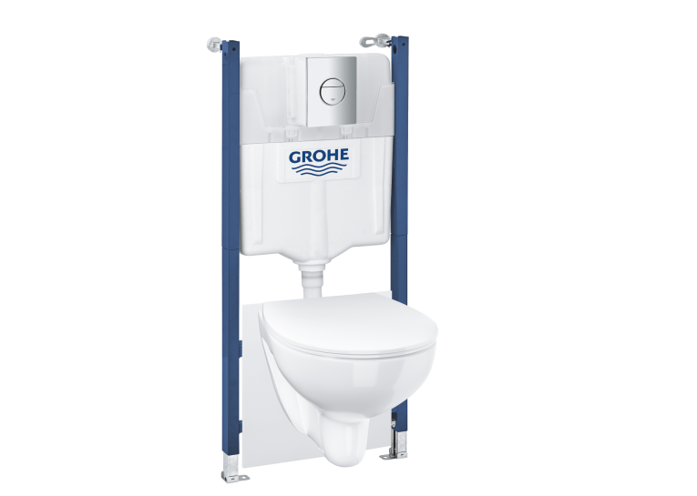 Комплект Grohe Solido 5-в-1: Унітаз + інсталяція Grohe Rapid SL 38528001 з клавішами Nova Cosmopolitan 39900000