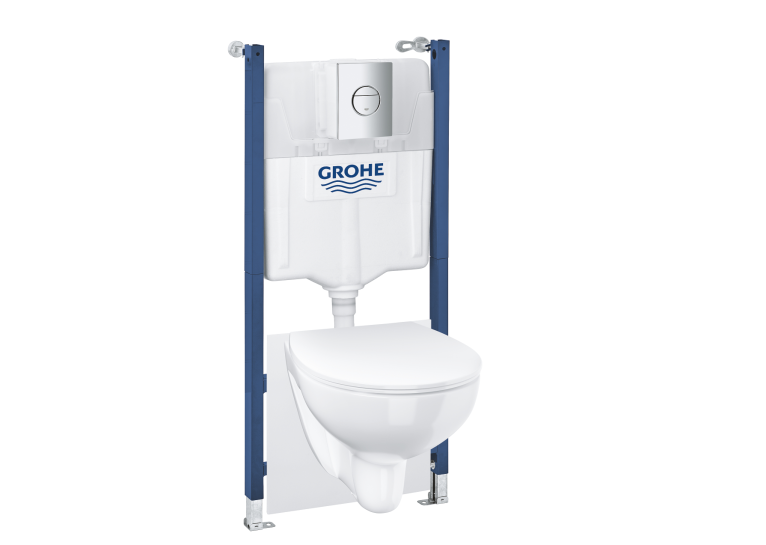 Комплект Grohe Solido 5-в-1: Унітаз + інсталяція Grohe Rapid SL 38528001 з клавішами Nova Cosmopolitan 39900000
