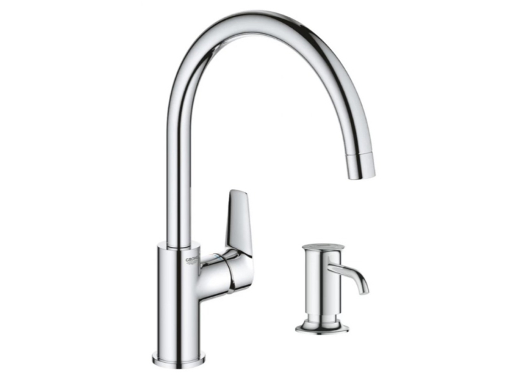 Смеситель для кухни Grohe QuickFix StartEdge 30529001 с дозатором Authentic 40537000 (30529005)