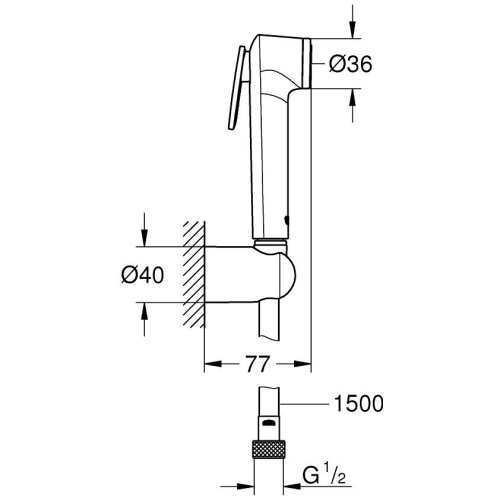 Гигиенический комплект Grohe Tempesta-F Trigger Spray 26353000