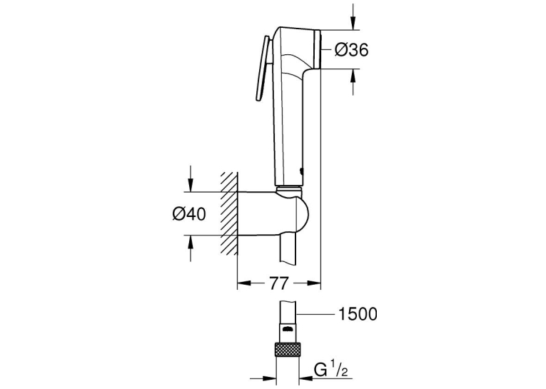 Гігієнічний комплект Grohe Tempesta-F Trigger Spray 26353000