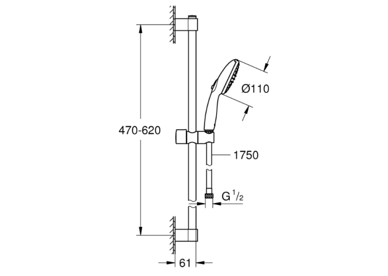 Душовий гарнітур Grohe New Tempesta 110 27598003