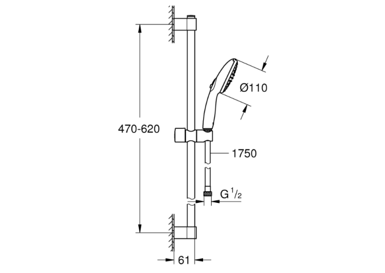 Душовий гарнітур Grohe New Tempesta 110 27598003
