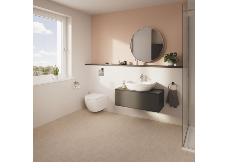 Комплект Solido 5-в-1: інсталяція Grohe Rapid SL 38528001 з клавішею Arena Cosmopolitan (38844000) + підвісний унітаз Euro Ceramic 39328000 з кришкою  39536000
