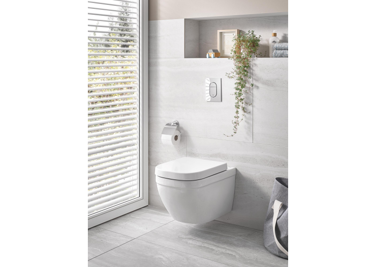 Комплект Solido 5-в-1: інсталяція Grohe Rapid SL 38528001 з клавішею Arena Cosmopolitan (38844000) + підвісний унітаз Euro Ceramic 39328000 з кришкою  39536000