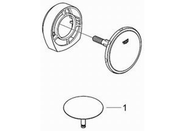 Верхня частина наливного, зливного та переливного гарнітуру Grohe TALENTOFILL, 19952000