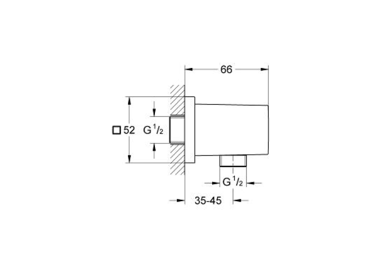 Подключение для душевого шланга GROHE EUPHORIA CUBE, 27704000