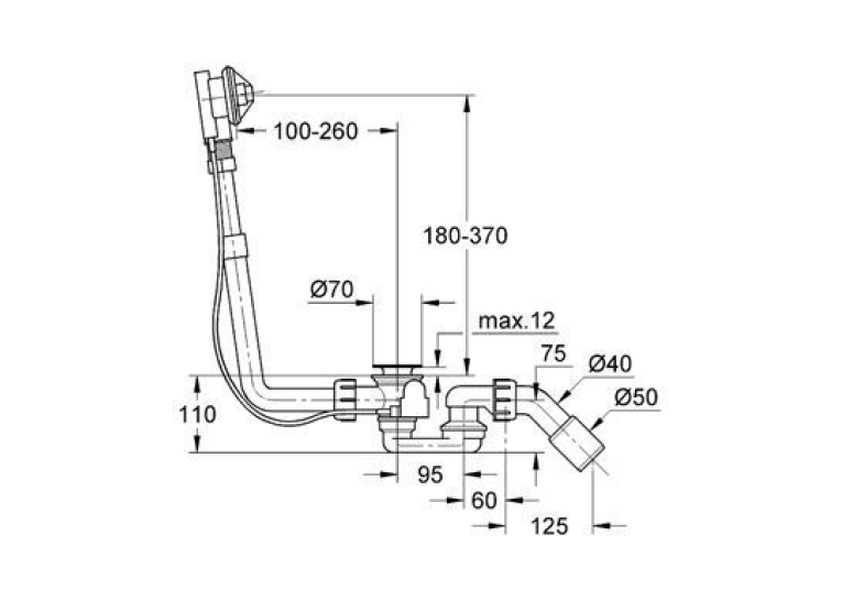 Зливний та переливний гарнітур Grohe TALENTO, 28939000