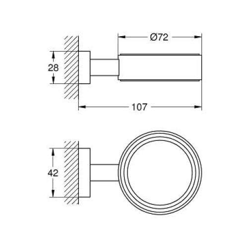 Держатель аксессуаров GROHE ESSENTIALS CUBE, 40508001