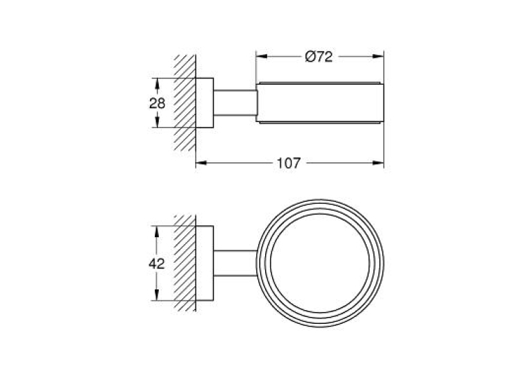 Тримач аксесуарів GROHE ESSENTIALS CUBE, 40508001