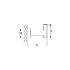 Гачок одинарний GROHE ESSENTIALS CUBE, 40511001