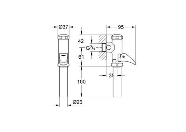 Автоматичний змивний пристрій для пісуару Grohe Rondo 37139000