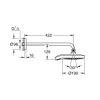 Верхній душ із душовим кронштейном Grohe Power&Soul Cosmopolitan 190, 26172LS0